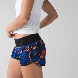 Lululemon Speed Short Paint Storm Harbor 3”‎ Inseam Size 2